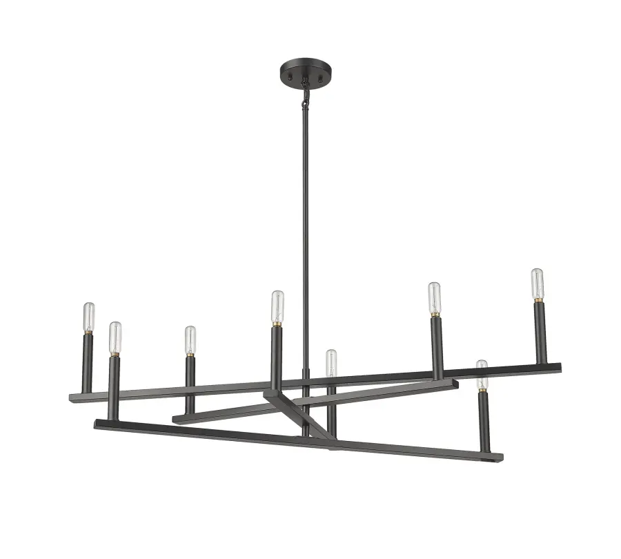 Hale 8-Light Chandelier in Matte Black - Image 3