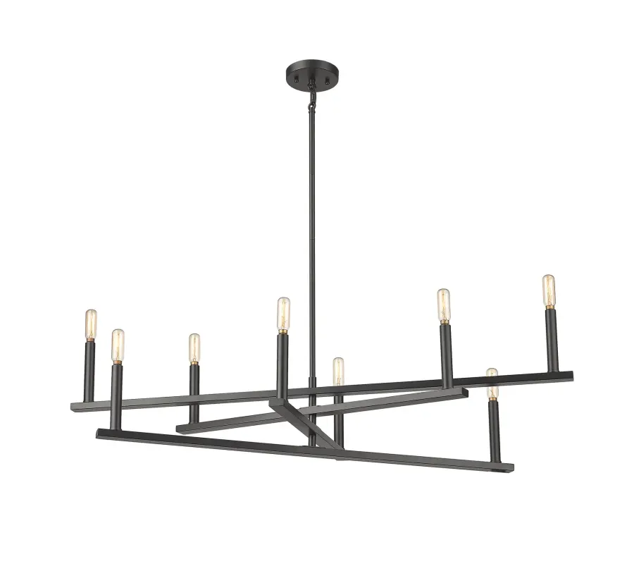 Hale 8-Light Chandelier in Matte Black - Image 4