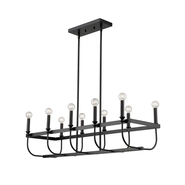 Beckett 10-Light Island Pendant in Matte Black - Image 3