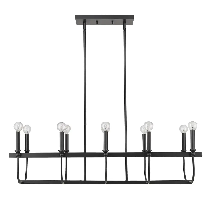 Beckett 10-Light Island Pendant in Matte Black - Image 5