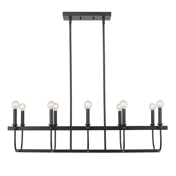 Beckett 10-Light Island Pendant in Matte Black - Image 6
