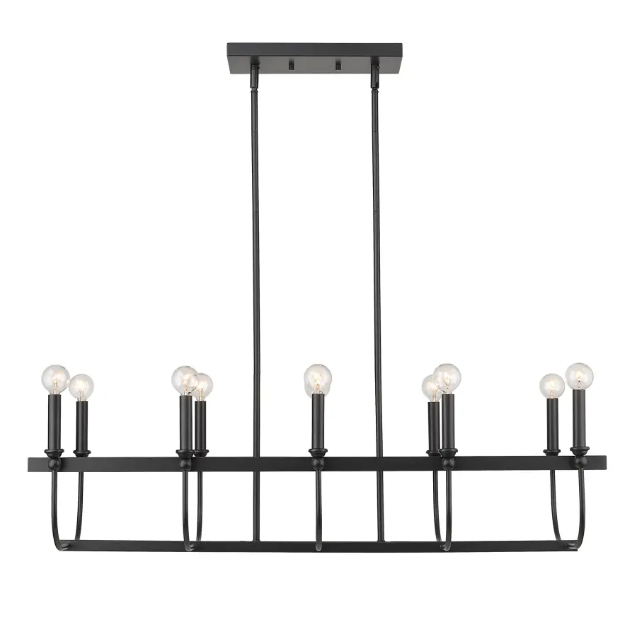 Beckett 10-Light Island Pendant in Matte Black - Image 6