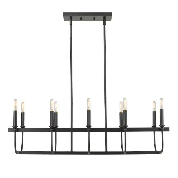Beckett 10-Light Island Pendant in Matte Black - Image 7