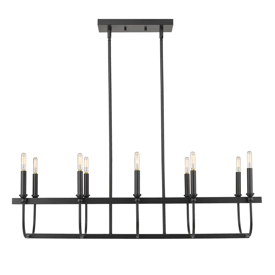 Beckett 10-Light Island Pendant in Matte Black - Image 7