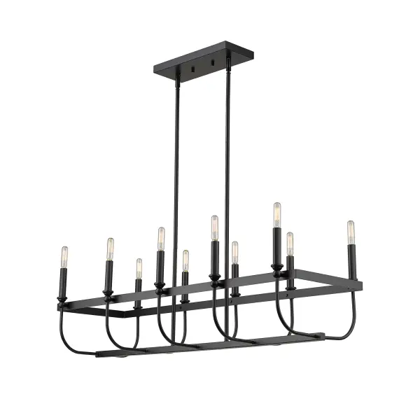 Beckett 10-Light Island Pendant in Matte Black - Image 8