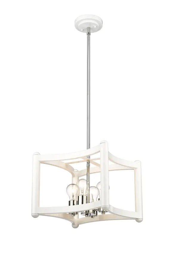 Coyle 4-Light Pendant in White - Image 2