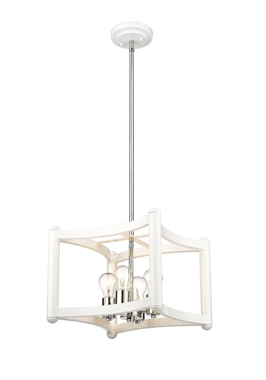 Coyle 4-Light Pendant in White - Image 2