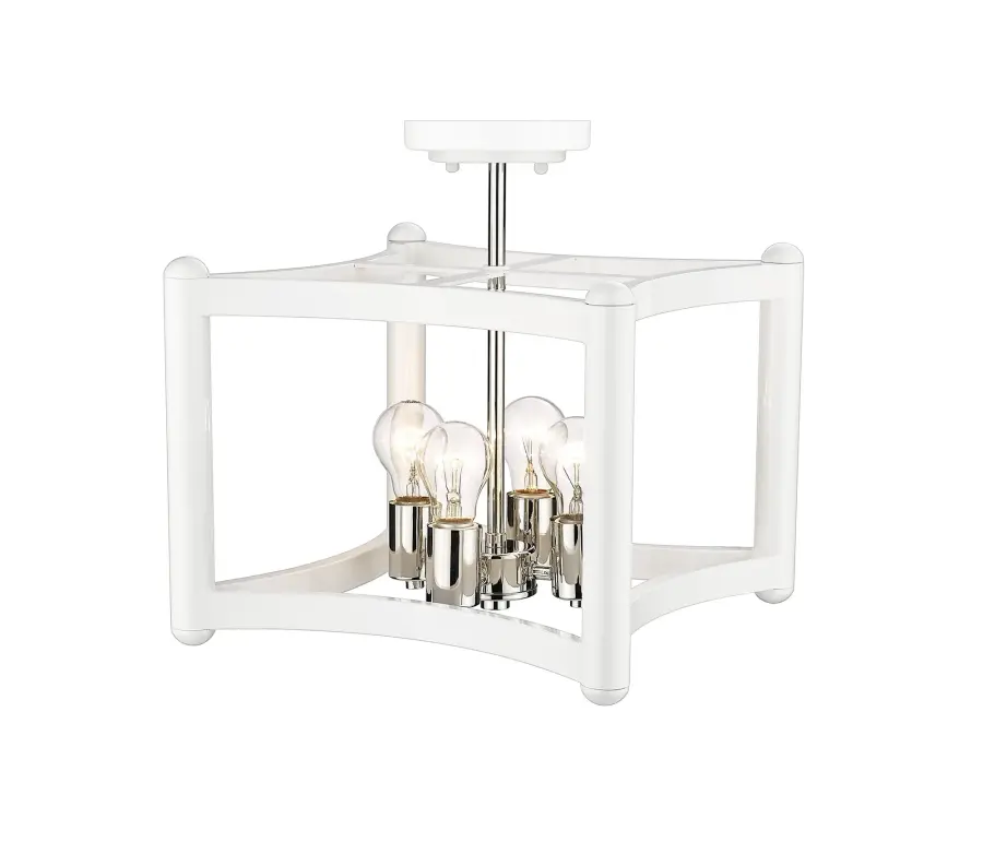 Coyle 4-Light Pendant in White - Image 4