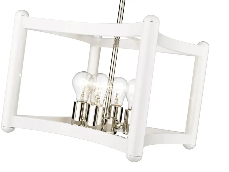 Coyle 4-Light Pendant in White - Image 5