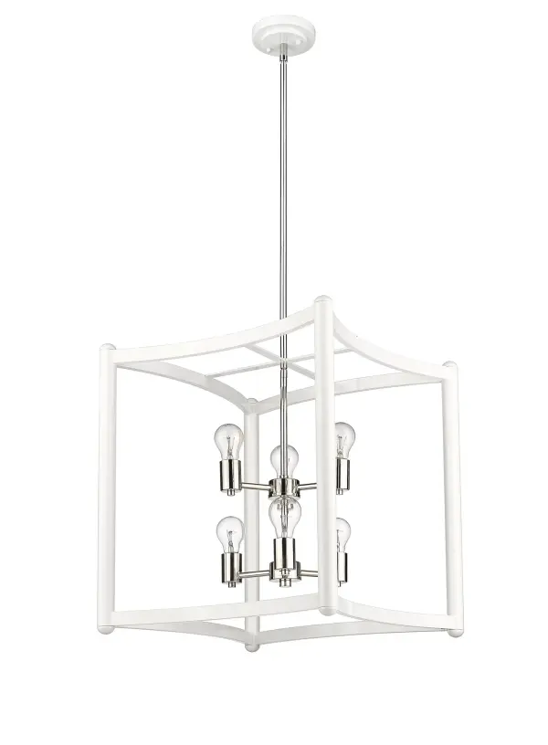 Coyle 6-Light Pendant in White - Image 3