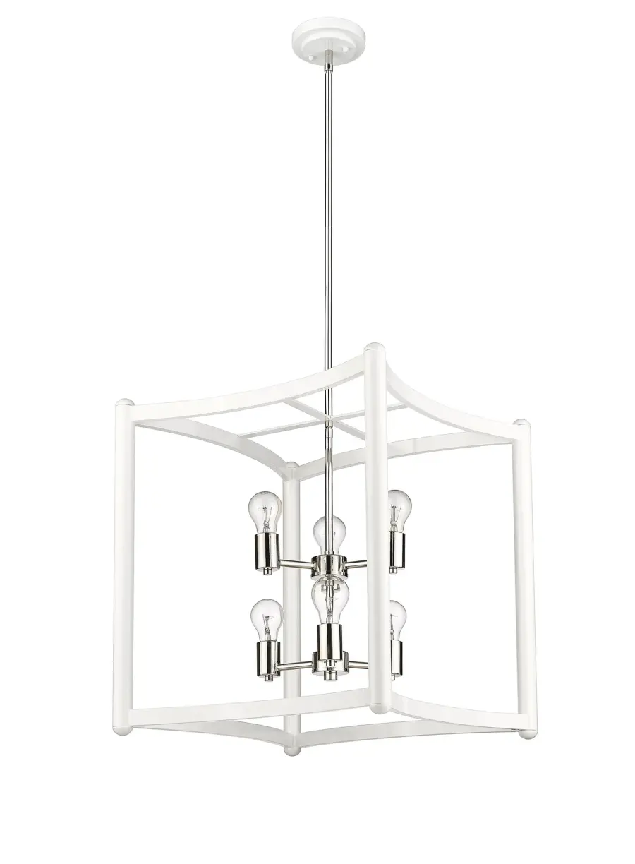 Coyle 6-Light Pendant in White - Image 3