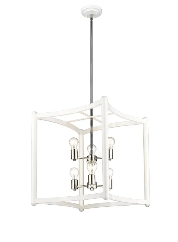 Coyle 6-Light Pendant in White - Image 4