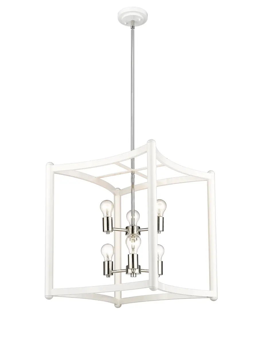 Coyle 6-Light Pendant in White - Image 4