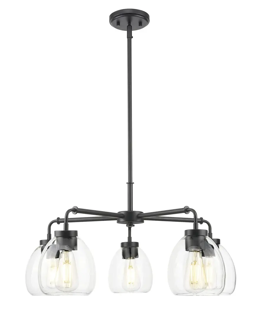 Dawes 5-Light Chandelier in Matte Black - Image 1