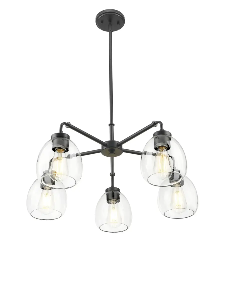 Dawes 5-Light Chandelier in Matte Black - Image 2