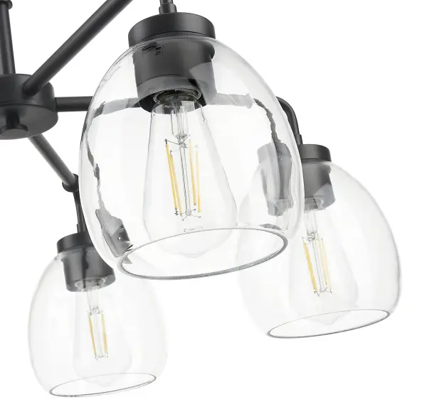 Dawes 5-Light Chandelier in Matte Black - Image 4