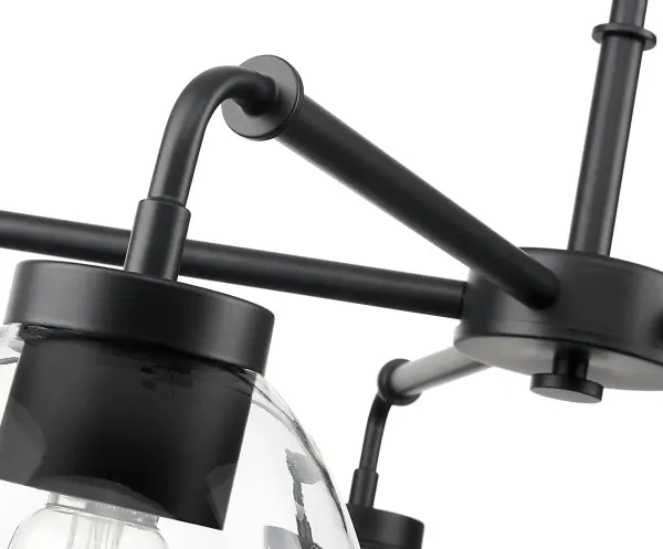 Dawes 5-Light Chandelier in Matte Black - Image 5