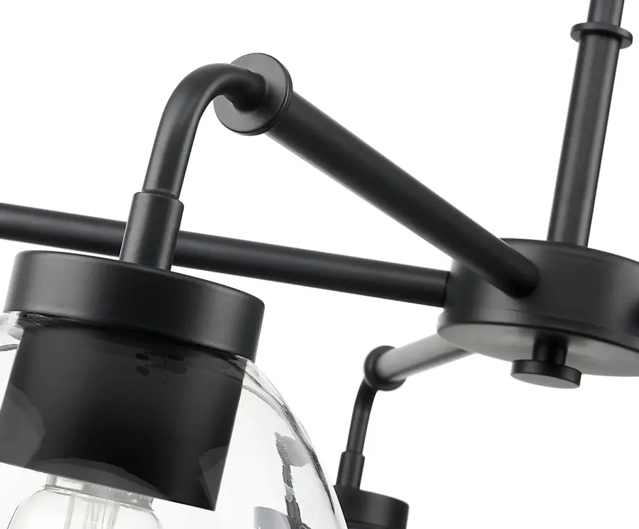 Dawes 5-Light Chandelier in Matte Black - Image 5