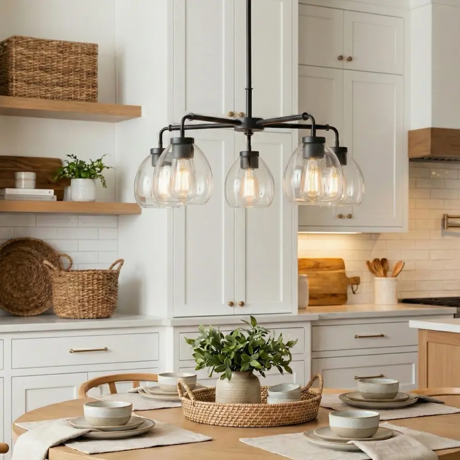 Dawes 5-Light Chandelier in Matte Black - Image 6