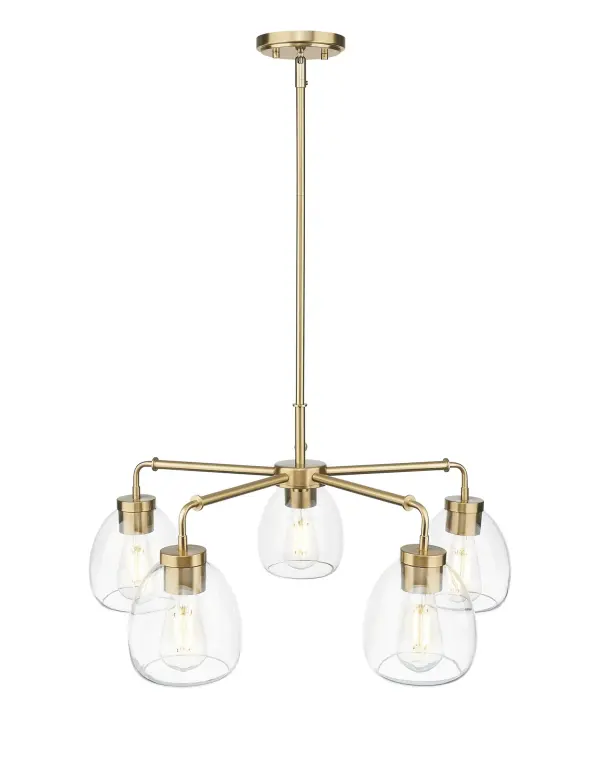 Dawes 5-Light Chandelier in Brass/Bronze - Image 3