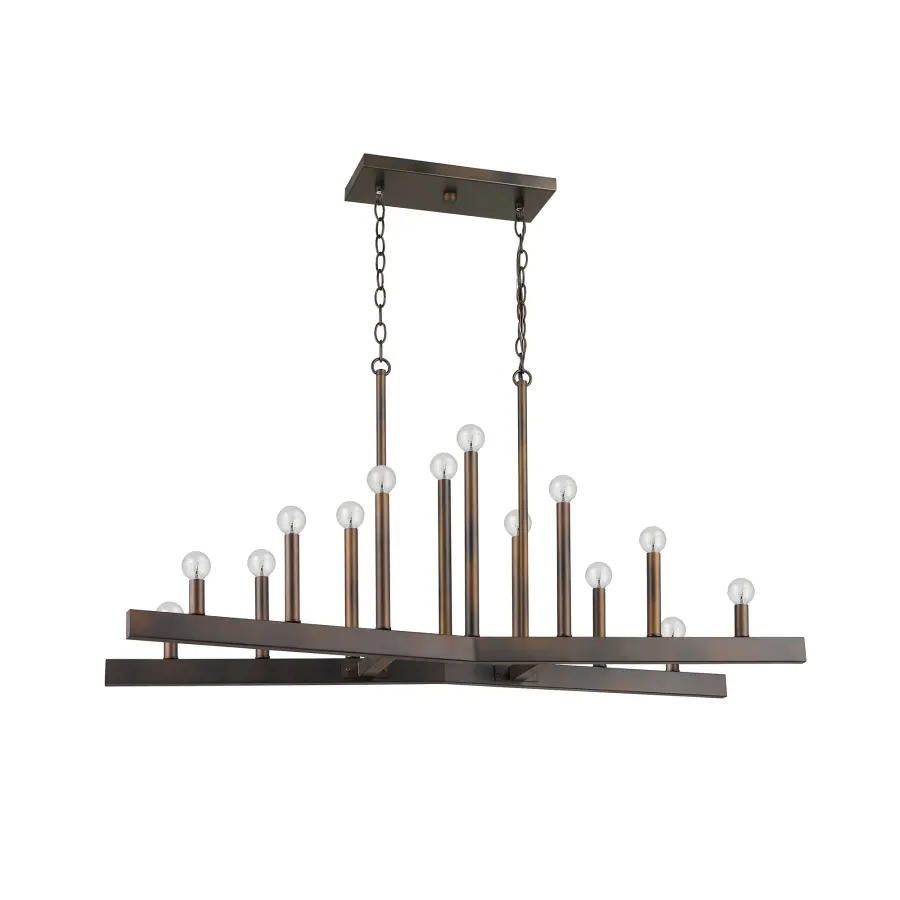 Fallon 14-Light Island Pendant in Oil-Rubbed Bronze - Image 1