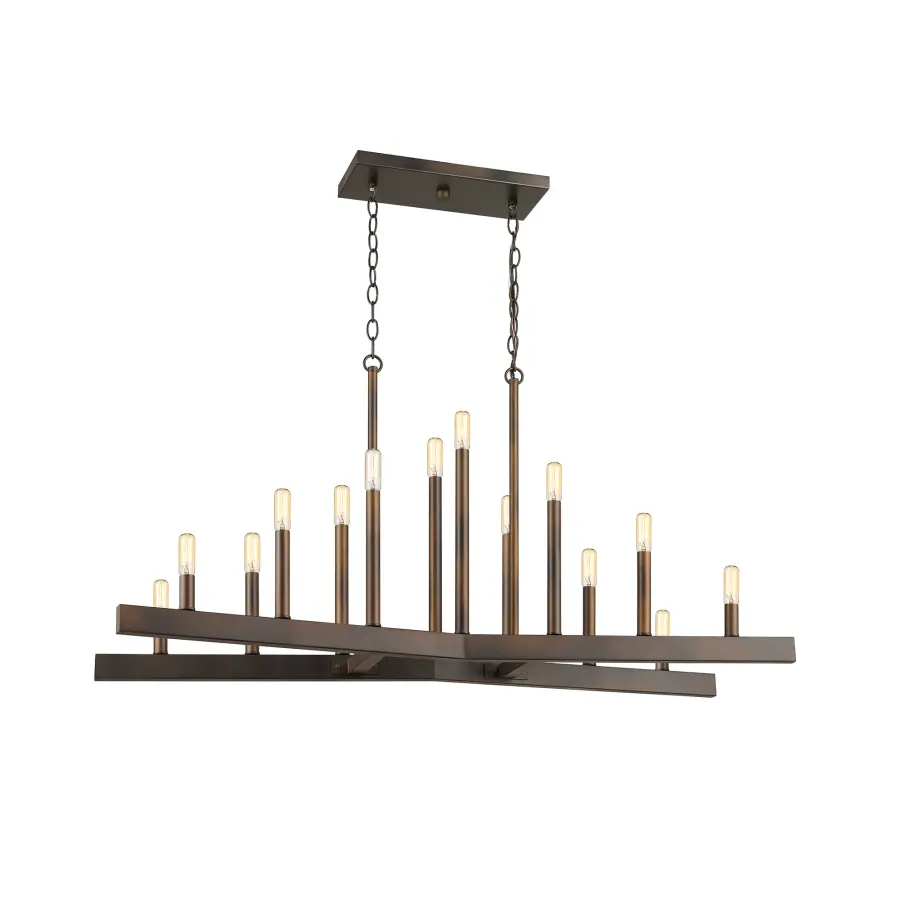 Fallon 14-Light Island Pendant in Oil-Rubbed Bronze - Image 8