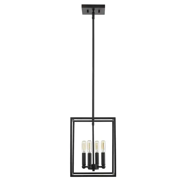 Cobar 4-Light Pendant in Matte Black - Image 1