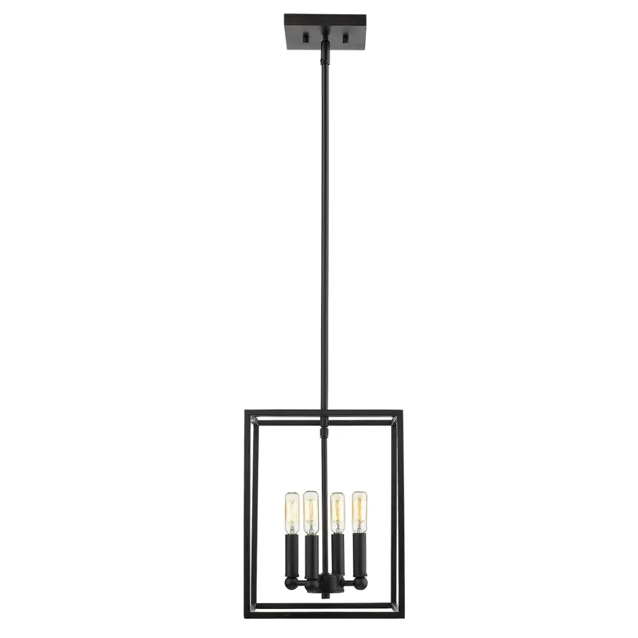 Cobar 4-Light Pendant in Matte Black - Image 2