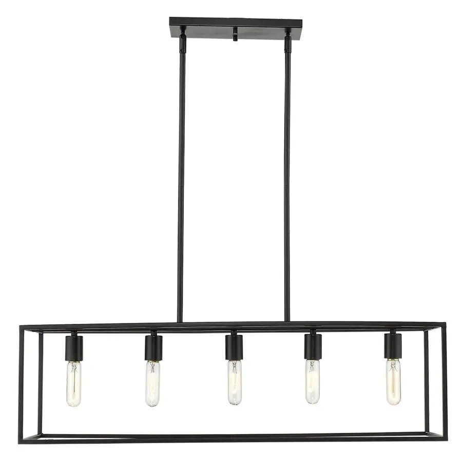 Cobar 5-Light Island Pendant in Matte Black - Image 2