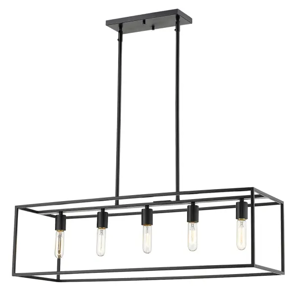 Cobar 5-Light Island Pendant in Matte Black - Image 4