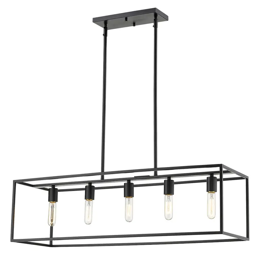 Cobar 5-Light Island Pendant in Matte Black - Image 4