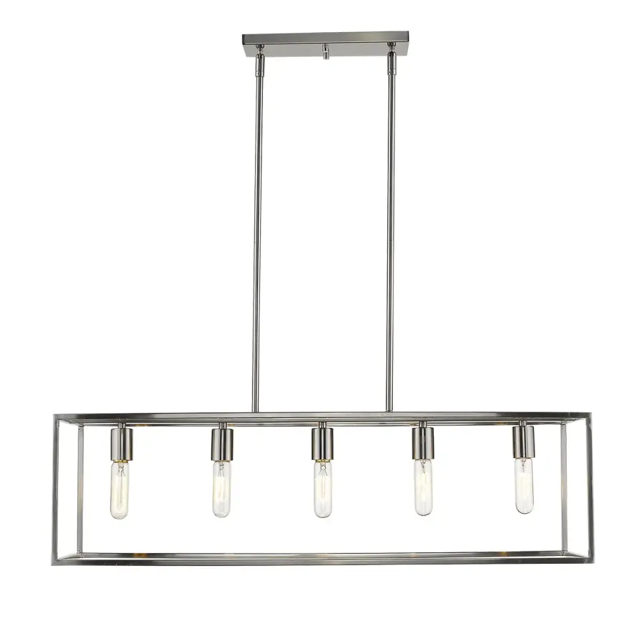 Cobar 5-Light Island Pendant in Satin Nickel - Image 2