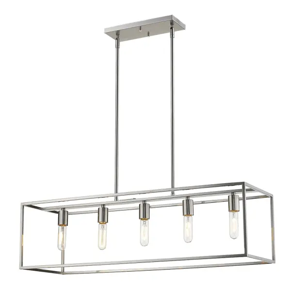 Cobar 5-Light Island Pendant in Satin Nickel - Image 3