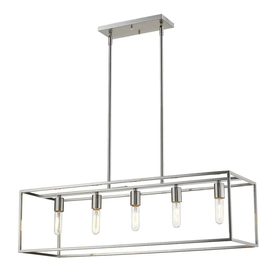 Cobar 5-Light Island Pendant in Satin Nickel - Image 3