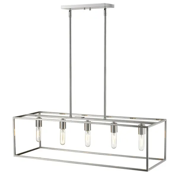 Cobar 5-Light Island Pendant in Satin Nickel - Image 4