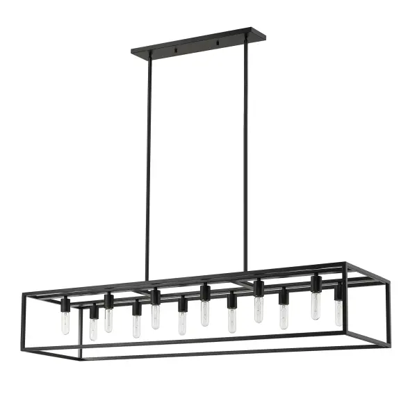 Cobar 12-Light Island Pendant in Matte Black - Image 2