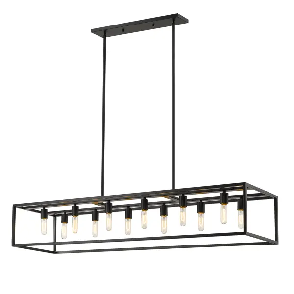 Cobar 12-Light Island Pendant in Matte Black - Image 3