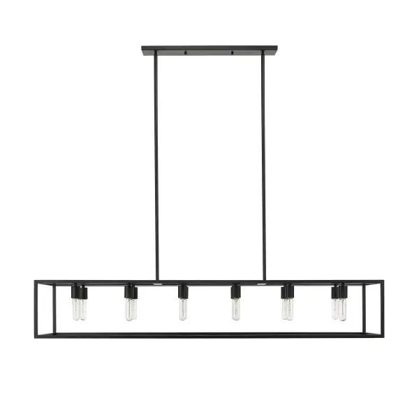 Cobar 12-Light Island Pendant in Matte Black - Image 4