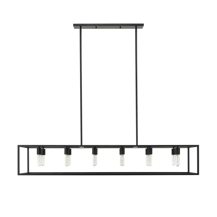 Cobar 12-Light Island Pendant in Matte Black - Image 4