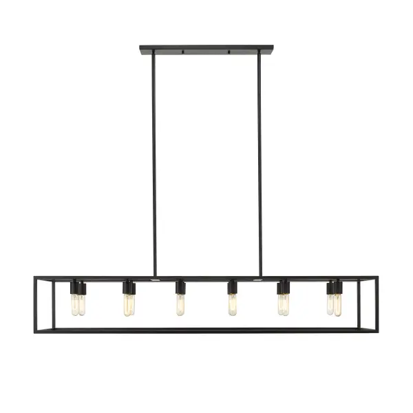 Cobar 12-Light Island Pendant in Matte Black - Image 5