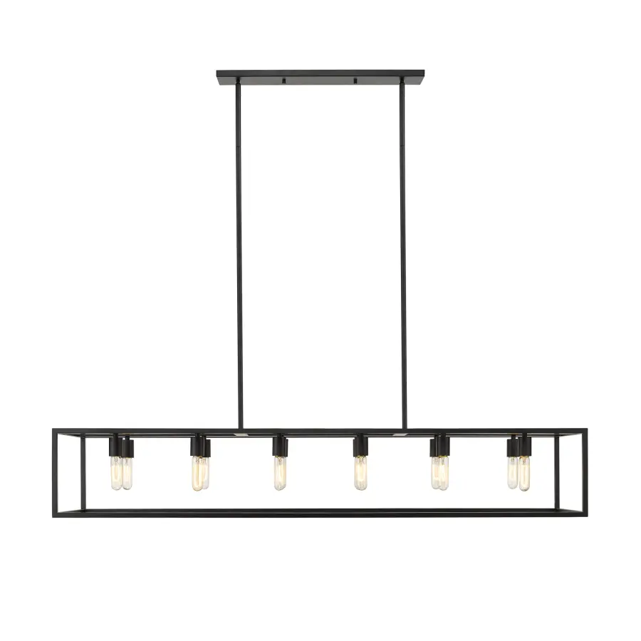 Cobar 12-Light Island Pendant in Matte Black - Image 6