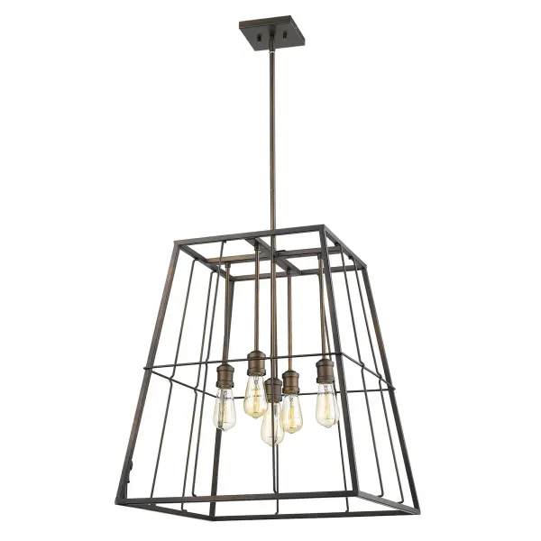 Charley 5-Light Pendant in Oil-Rubbed Bronze - Image 4