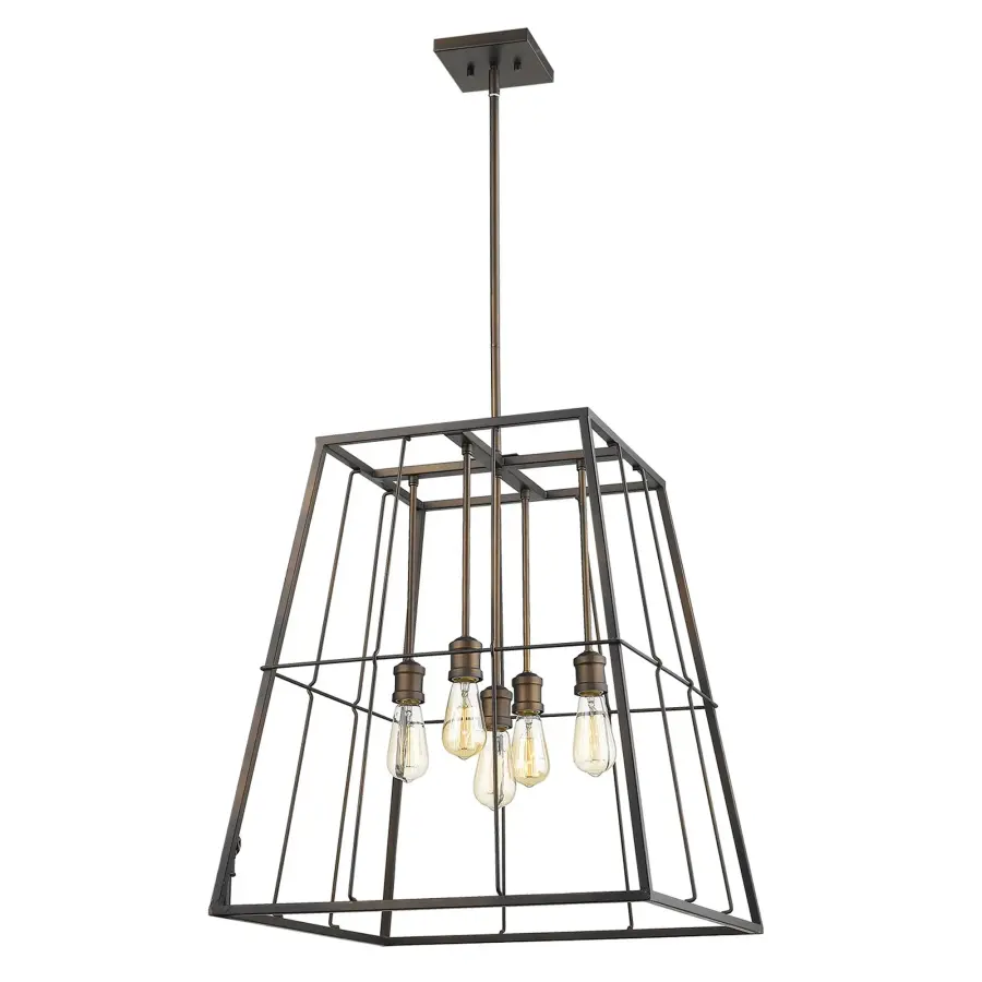 Charley 5-Light Pendant in Oil-Rubbed Bronze - Image 4