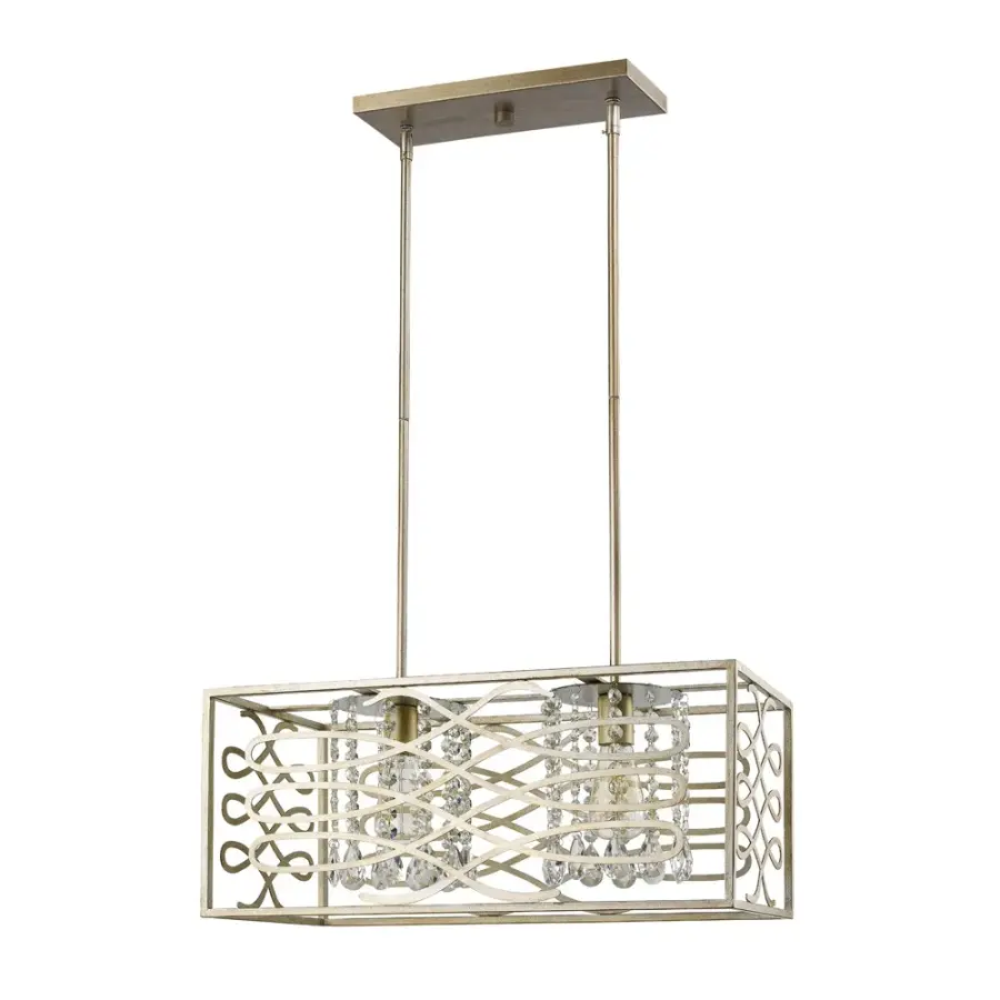Brax 2-Light Pendant in Washed Gold