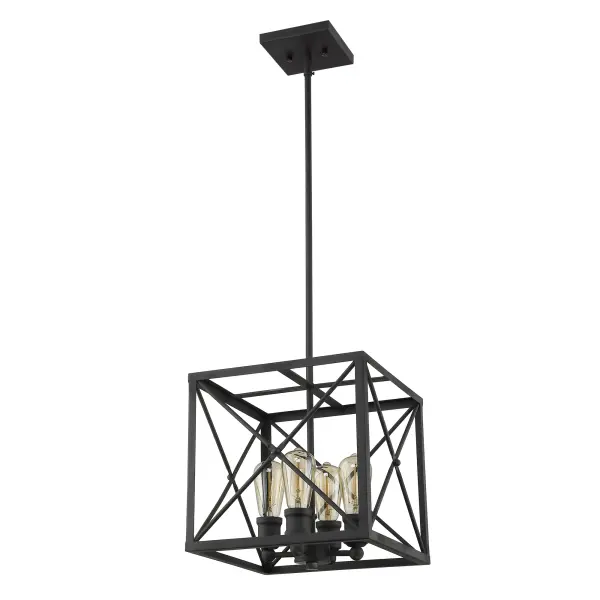 Brooklyn 4-Light Pendant in Matte Black - Image 2