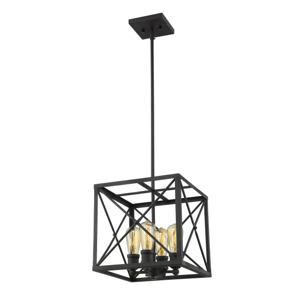 Brooklyn 4-Light Pendant in Matte Black - Image 3