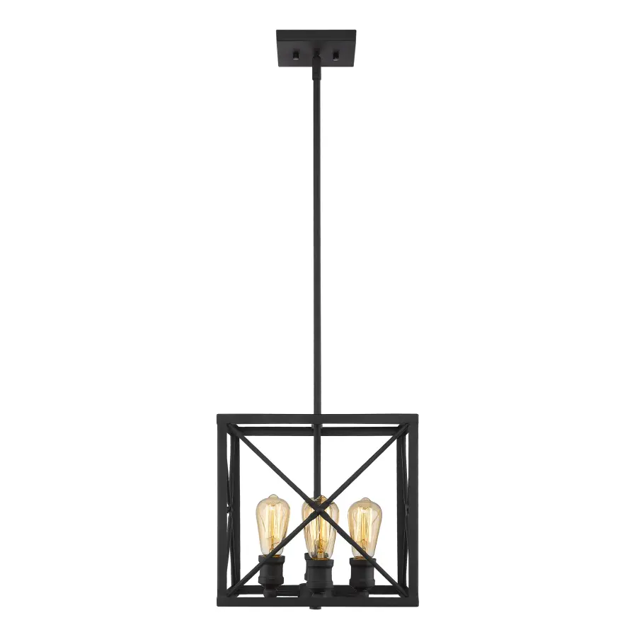 Brooklyn 4-Light Pendant in Matte Black - Image 5