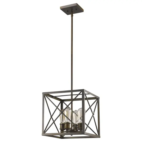The Brooklyn 4-Light Pendant combines industrial charm with transitional versatility in a compact 12.5-inch frame. Its Oil Rubbed Bronze finish and steel construction deliver authentic character for smaller dining areas and kitchen islands.