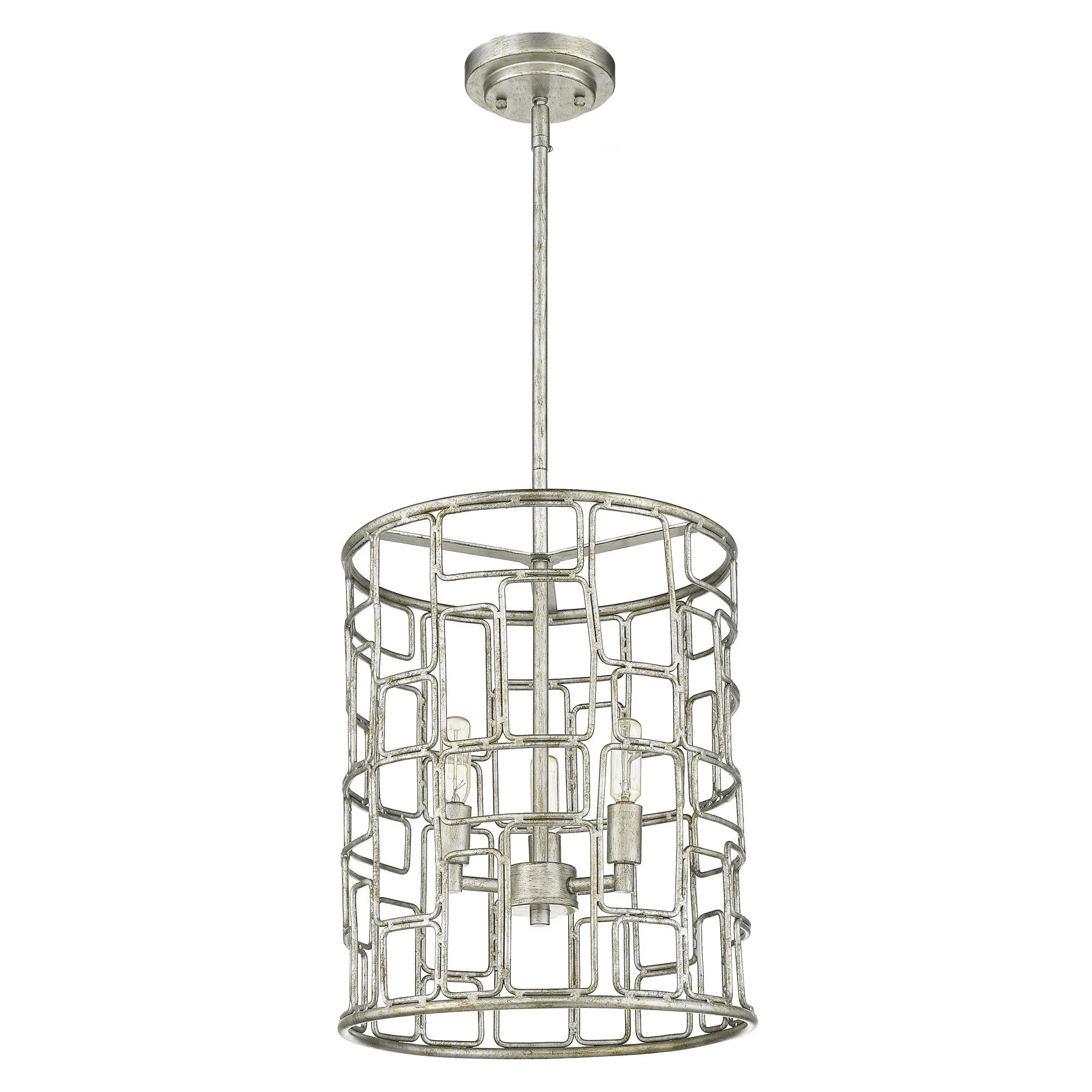 Amoret 3-Light Convertible Pendant in Antique Silver