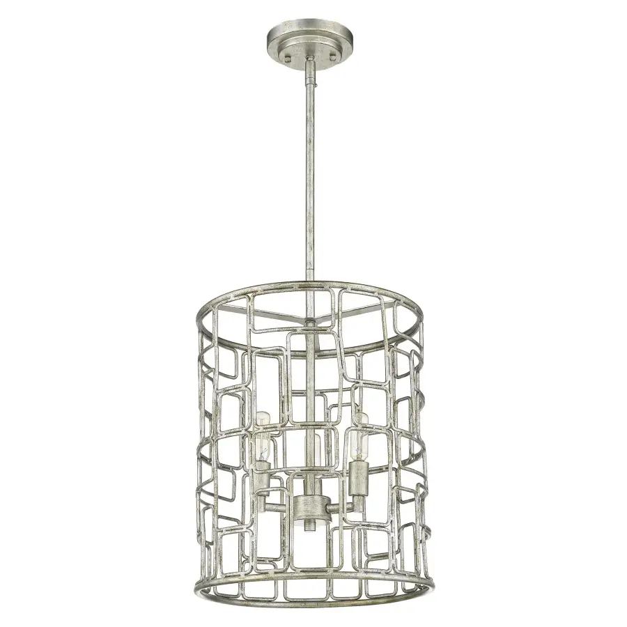 Amoret 3-Light Convertible Pendant in Antique Silver - Image 1